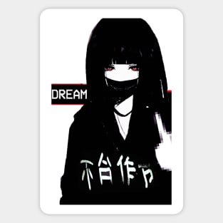 Cyberpunk Glitch Girl Sticker